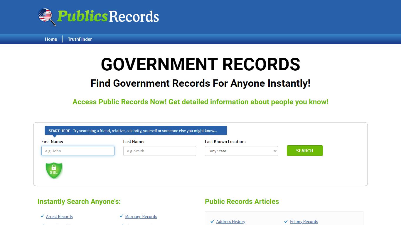 Find Government Records For Anyone